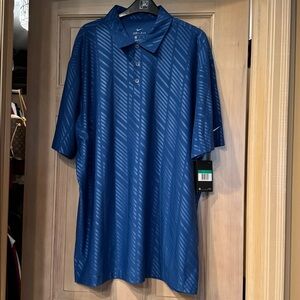 NWT - Nike Navy Patterned Polo Shirt